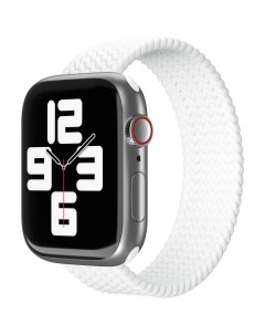 Ремешок нейлоновый плетёный для Apple Watch 42 44 45 L XL 2шт белый Vlp