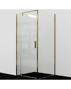 Душевой уголок Aisch 90x80 55P20 профиль Матовое золото стекло прозрачное Wasserkraft