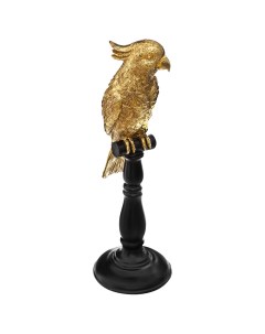 Статуэтка декоративная Попугай 34x13 см золотистая Atmosphera