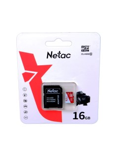 Карта памяти 16Gb MicroSD P500 Eco Class 10 NT02P500ECO 016G R с переходником под SD Netac