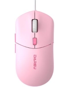 Мышь проводная LM121 Pink розовый DPI 800 1600 2400 6400 подсветка RGB размер 116x35x60мм 1 8м Dareu