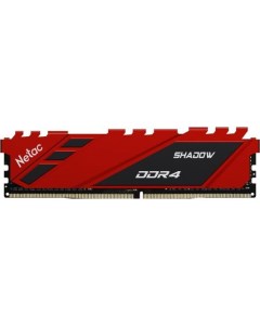 Модуль памяти DDR 4 DIMM 16Gb PC21300 2666Mhz Shadow NTSDD4P26SP 16R C19 Red с радиатором Netac