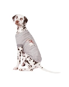 Свитер для собак с оленем 50см 3XL серый унисекс Petmax