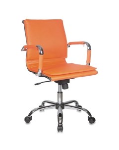Кресло руководителя CH 993 Low на колесиках эко кожа оранжевый Бюрократ