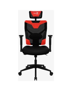 Кресло для геймера GUARDIAN Champion Red 150кг эргономичное сетчатый материал 2D подлокотник Aerocool