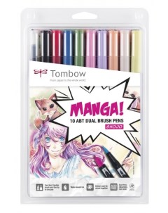 Набор маркеров ABT Shojo 10 цв цвета Manga 2 Tombow