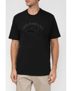 Хлопковая футболка с принтом Paul & shark