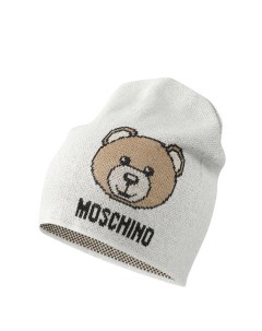 Шапка бини с логотипом бренда Moschino
