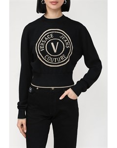 Укороченный джемпер из шерсти Versace jeans couture