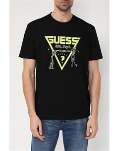 Хлопковая футболка с принтом Guess