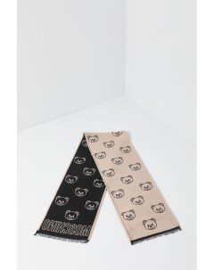 Шерстяной шарф с принтом бренда Moschino