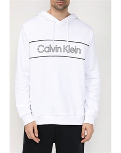 Хлопковое худи с логотипом бренда Calvin klein