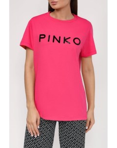 Хлопковая футболка с принтом Pinko