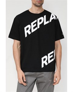 Хлопковая футболка с принтом Replay