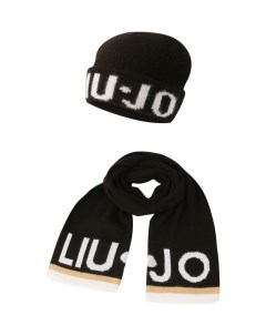 Комплект из шапки и шарфа с логотипом бренда Liu jo