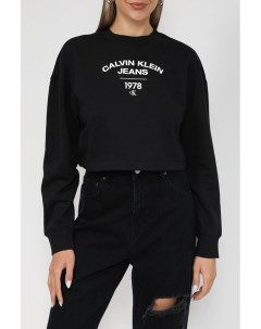 Укороченный свитшот из смесового хлопка Calvin klein jeans