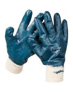 Перчатки рабочие с нитриловым покрытием XL с манжетой ПРОФЕССИОНАЛ 11272 XL Зубр