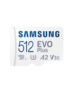 Карта памяти 512Gb microSDXC EVO Plus Class 10 UHS I U3 V30 A2 адаптер MB MC512KA EU Samsung