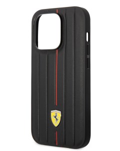 Чехол для iPhone 14 Pro Max из экокожи Black Ferrari