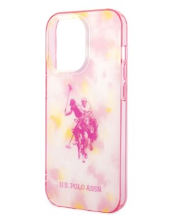 Чехол U S Polo для iPhone 14 Pro Double horse Hard Pink U.s. polo assn.