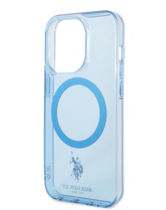 Чехол U S Polo для iPhone 14 Pro с MagSafe Blue U.s. polo assn.