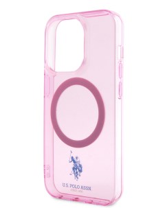 Чехол U S Polo для iPhone 14 Pro с MagSafe Pink U.s. polo assn.