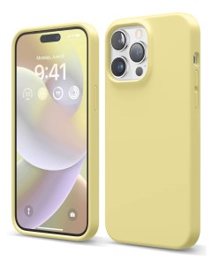 Чехол для iPhone 14 Pro Max чехол Soft silicone Liquid Yellow Elago