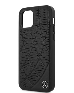 Чехол Mercedes для iPhone 12 12 Pro leather Hard Black Mercedes-benz