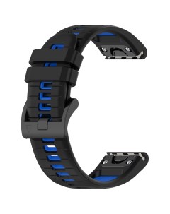 Двухцветный ремешок для Fenix Epix Instinct Quatix 22 мм черно синий Garmin