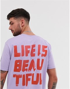 Oversize футболка с принтом LIFE IS BEAUTIFUL unisex Life is beautiful