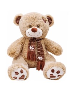 Медведь мягкий Тони с шарфом В85 кофейный МТШ 45 82 Belaitoys