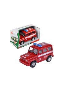 Машина 9076 E Внедорожник Пожарная охрана 01 на батарейках в коробке Playsmart