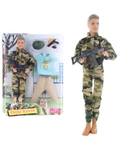 Кукла Кевин солдат 29 см бирюзовая майка Veld