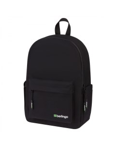 Рюкзак школьный Regular black 40x27x16см 1 отд 3 кармана уплотненная спинка Berlingo