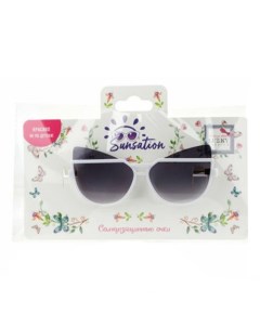 Солнцезащитные очки для девочки НеоКошки белые Lukky fashion