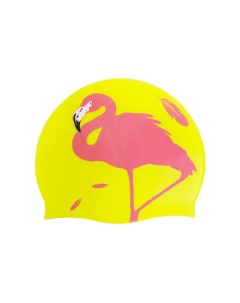 Шапочка для плавания детская силикон фламинго желтый EL008 Elous