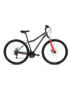 Велосипед MTB HT 2 0 D 2022 21 темно серый красный Altair