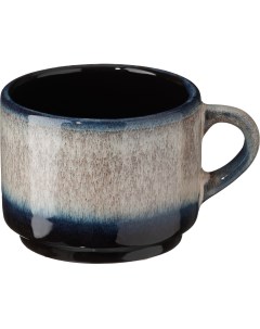 Чашка чайная Пати 200мл фарфор серый синий Борисовская керамика