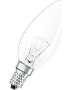 Лампа накаливания Classic B CL E14 60 Вт теплый свеча прозрачная Osram