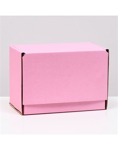 Коробка самосборная розовая 26 5 х 16 5 х 19 см Upak land