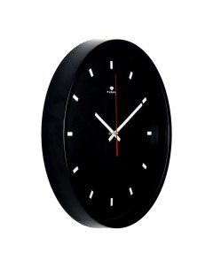 Часы круглые 30 см корпус черный Классика Рубин