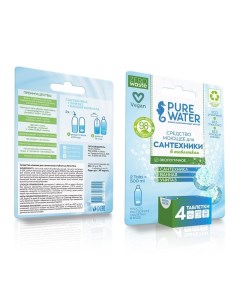 Средство моющее для сантехники в таблетках 4шт Pure water
