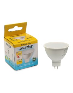 Лампа cветодиодная Smartbuy MR16 5 Вт GU5 3 3000 К теплый белый Nobrand