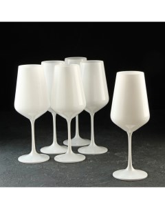 Набор бокалов для вина Сандра 450 мл 6 шт цвет белый Crystal bohemia