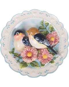Тарелка декоративная Птицы на ветке 20 5х4см керамика 59 059_ Lefard