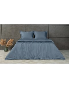 Комплект постельного белья Solid Tencel цвет Синий металлик 140x205 см Askona