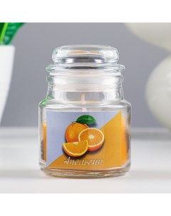 Свеча в стекле ароматическая 6х8 5см аромат апельсин Богатство аромата