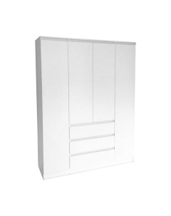 Шкаф для одежды Сура 1600 с 3 ящиками белый Nobrand