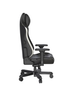 Кресло I DMC MAS2022 NW черное с белыми вставками экокожа 4D подлокотники механ Dxracer
