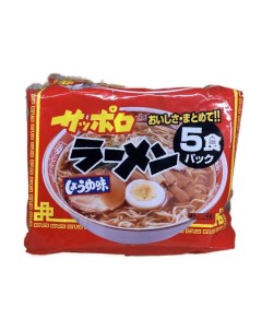 Лапша быстрого приготовления с супом Sapporo Soy Ramen 82 г 5 шт Sunaoshi